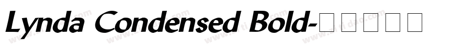 Lynda Condensed Bold字体转换